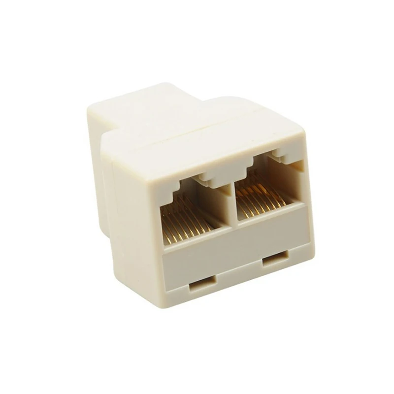 Adaptador divisor RJ45 dual de 1 a 2, puerto hembra CAT5/6 LAN, enchufe Ethernet, conexión de red, adaptador divisor P15