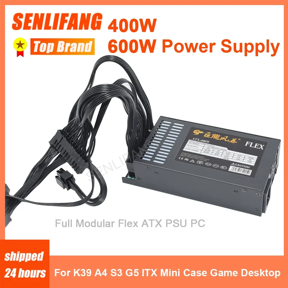 SENLIFANG Modular completo 7660B 400W 600W 1U pequeña fuente de alimentación para K39 A4 S3 G5 ITX Mini funda POS AIO fuente de alimentación 110-264V silencioso