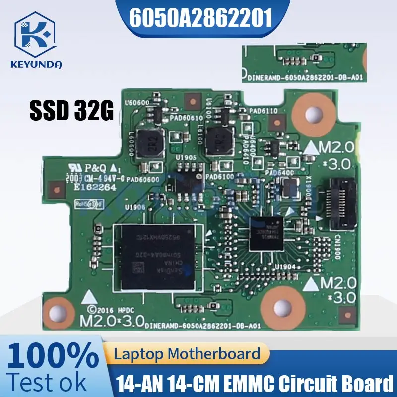 Placa de circuito EMMC genuina para portátil HP 14-an012nr 14-AN 14-CM 14 ", 6050A2862201 Notebook - imagen 3