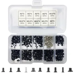 Kit Tornillos Reparación Portátil – Phillips M2 M2.5 M3 Acero Carbono