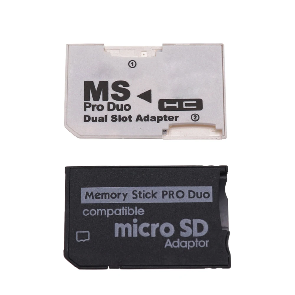 1 Uds lector de tarjetas de ranura simple y doble nuevo Micro SDHC TF a MS Memory Stick Pro Duo lector para adaptador de tarjeta PSP