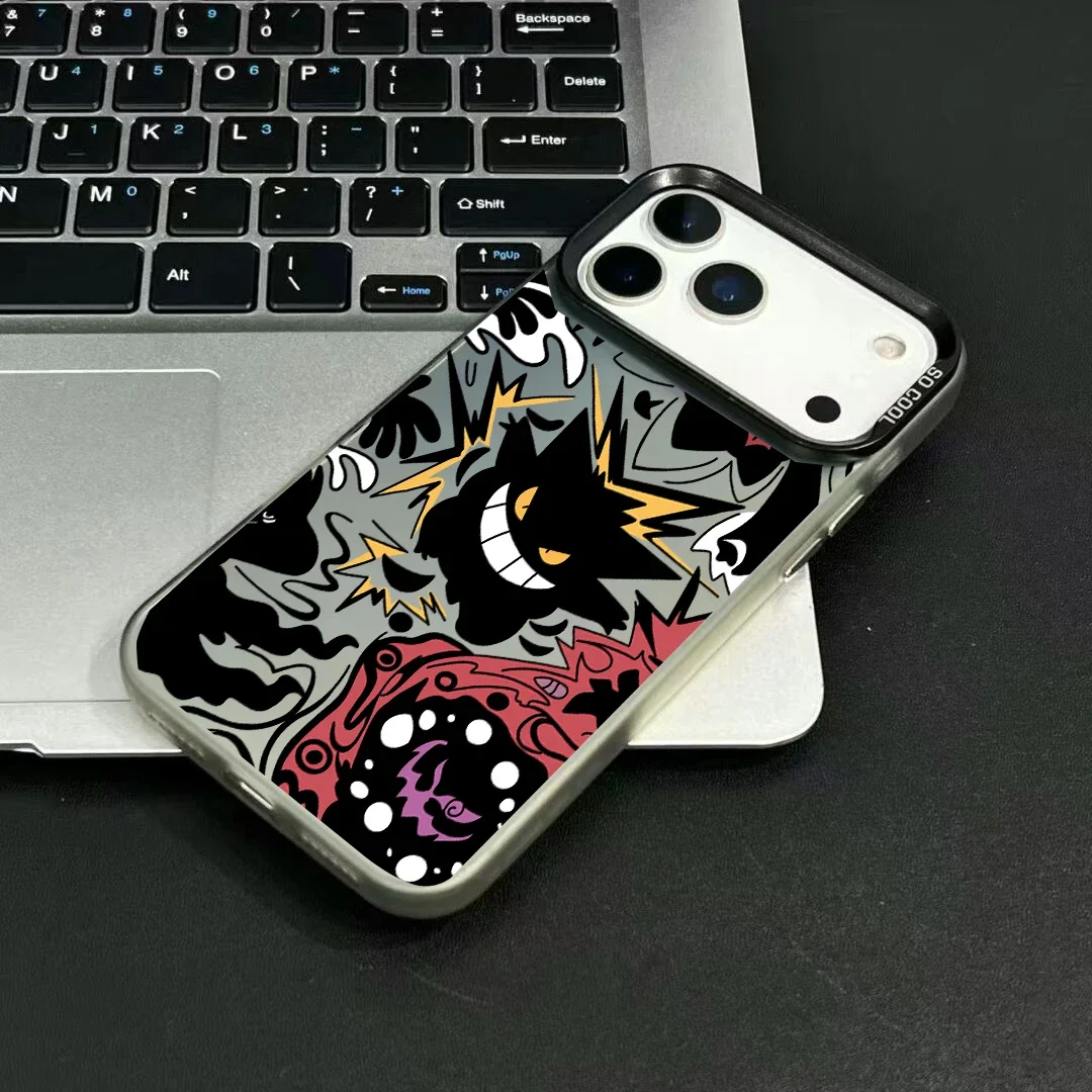 Funda de teléfono para IPhone 17 Pro 17 Air 16 15 14 13 12 11 Pro Max 16E Funda Cool Gengar Pokemon Matte Laser IMD Funda a prueba de golpes - imagen 2