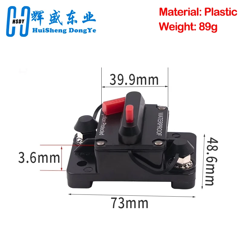 Fusible de disyuntor de 12-48V CC, reinicio 30A 40A 50A 60A 70A 80A 100A 120A 150A 200A 250A 300A AMP para coche barco Auto impermeable - imagen 2