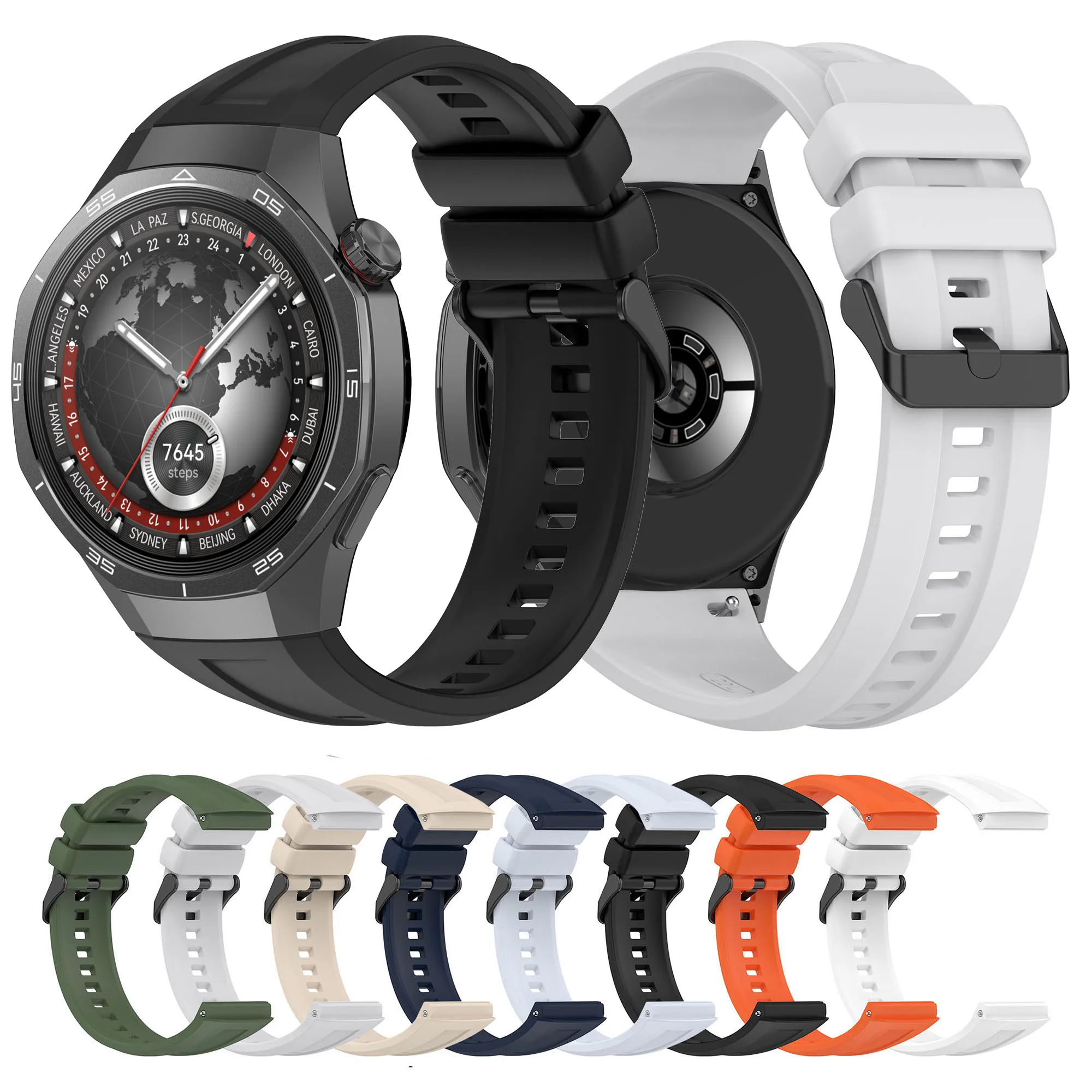 Correa de silicona para Huawei Watch GT5 Pro 46 mm Correa de reloj inteligente