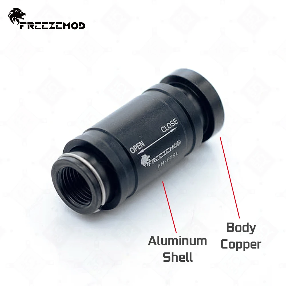 Válvula de agua de cobre FREEZEMOD, rosca G1/4 ", interfaz macho y hembra/doble hembra, PC MOD, regulador de flujo de agua de refrigeración por agua - imagen 2