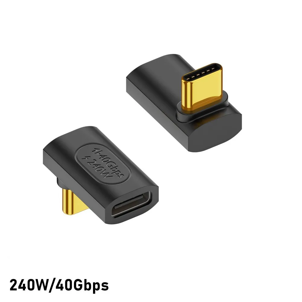 Adaptador extensor USB C de 240W, extensor macho a hembra tipo C de 90/180 grados, OTG, 40Gbps, adaptador de datos rápido, convertidor, adaptador de carga