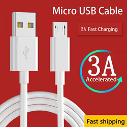 Cable Micro USB de carga rápida 3A para Huawei Samsung Xiaomi Redmi Android V8 puerto de carga cargador de teléfono Cable de carga