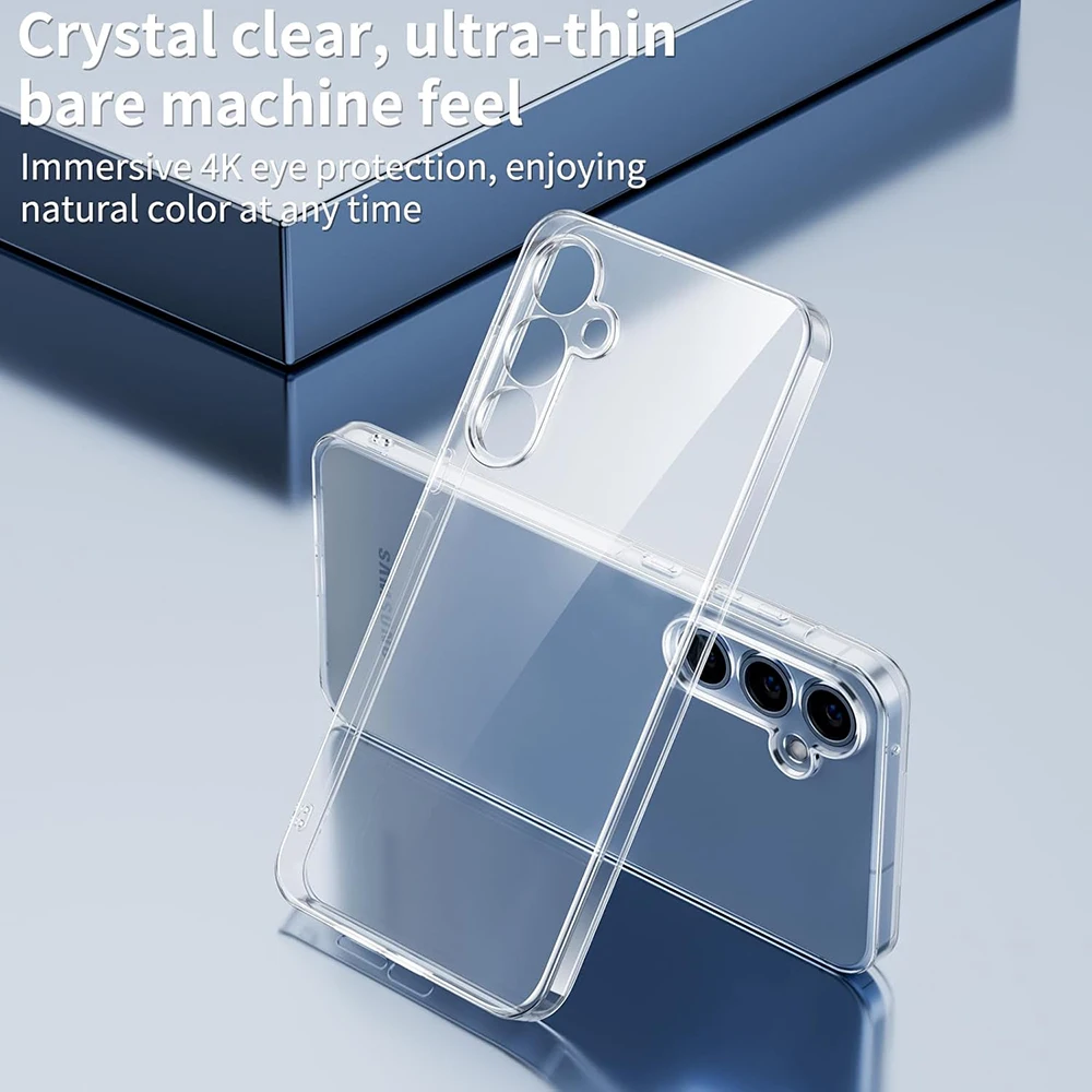 Funda suave de silicona ultrafina para Samsung Galaxy S25 S24 S23 S22 S21 S20 FE Plus, Funda transparente Ultra transparente A17 A07 5G - imagen 2