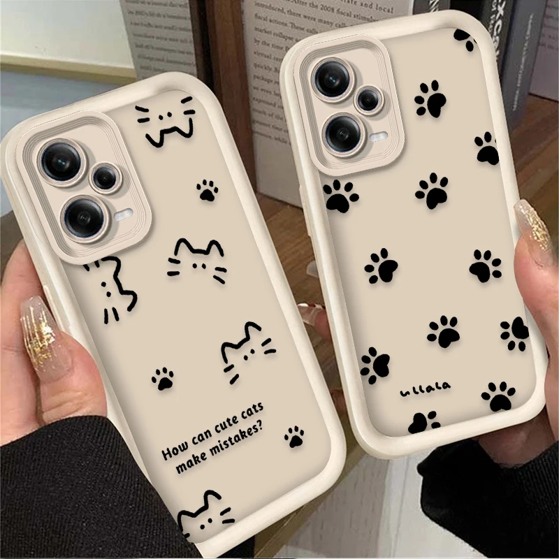 Funda de silicona Lovely Line Cat Dog para Xiaomi Redmi Note 13 12 11 Pro Plus 4G 5G 12S 11S 10S 10 9S Redmi 14C 13C 12C A3 12 Etui - imagen 2