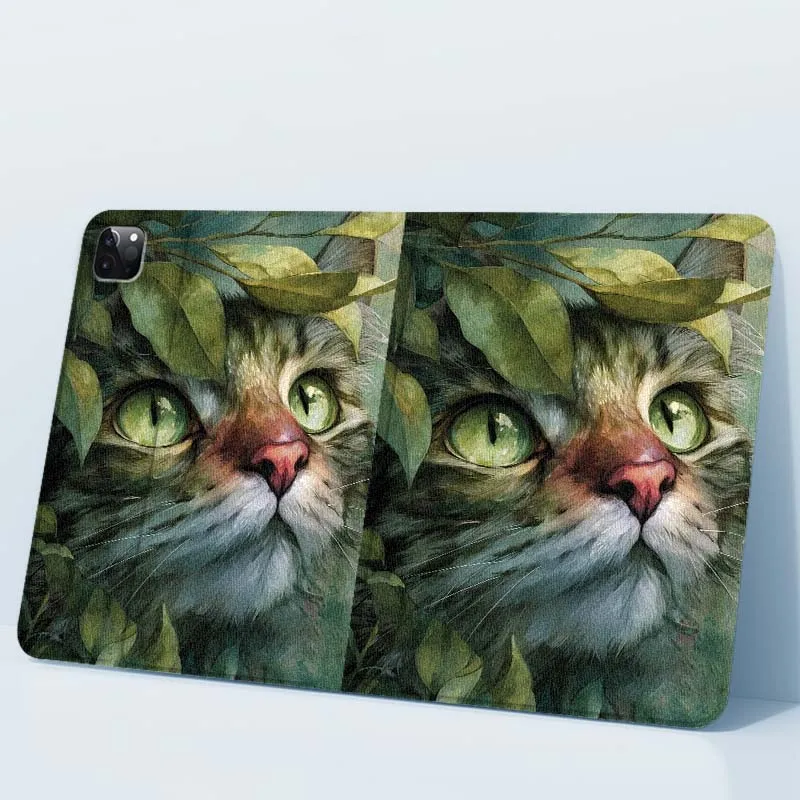 Regalo Popular de flor de dibujos animados de gato para iPad Pro Air Mini 2 3 4 5 6 7 7th 8th 9th 10th 11th 10,2 9,7 10,5 11 12,9 13 funda para tableta - imagen 4