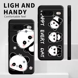 Funda de silicona suave para Pixel 8 Pro, carcasa trasera bonita de dibujos animados, Panda, flor, pareja, a prueba de golpes, para Google Pixel 8