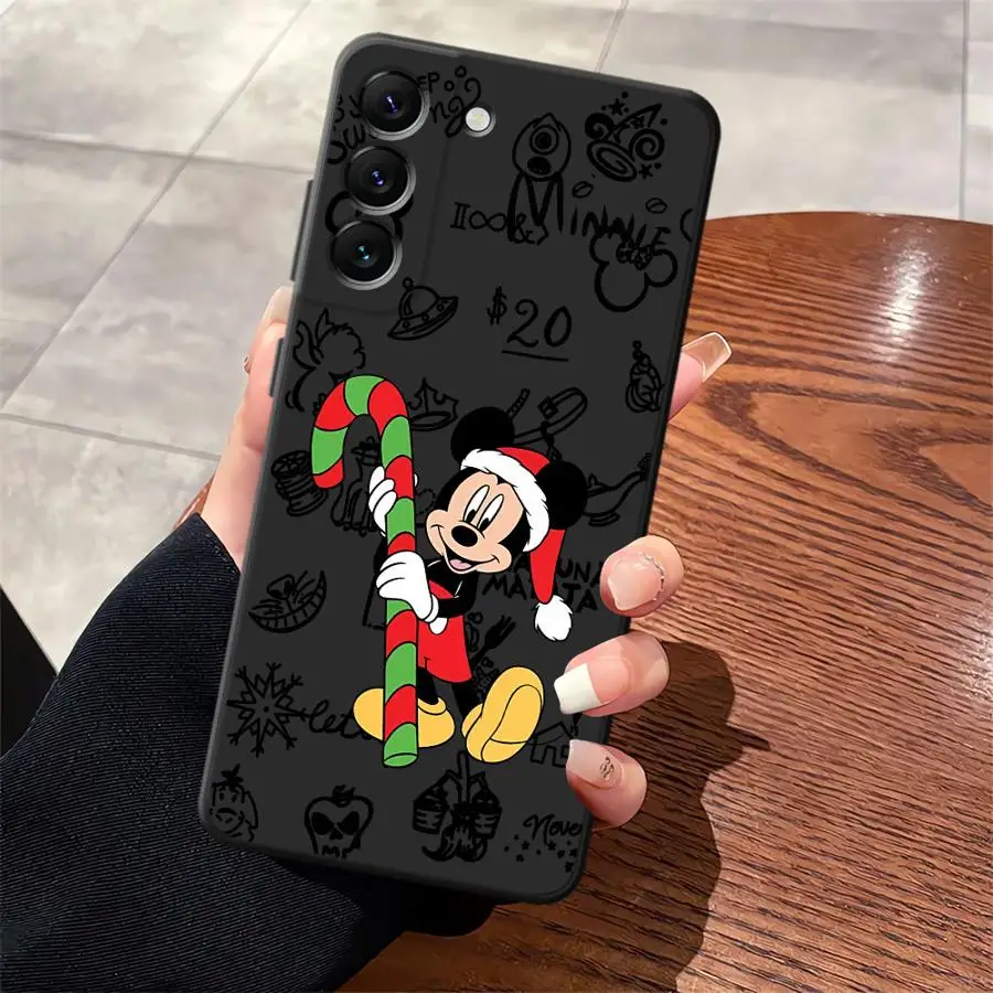 Mickey Minnie Navidad negro suave funda de teléfono para Samsung Galaxy A70 A20 A13 A30 A15 A06 A04 A10 A12 A17 A40 A16 A05 A50 - imagen 4