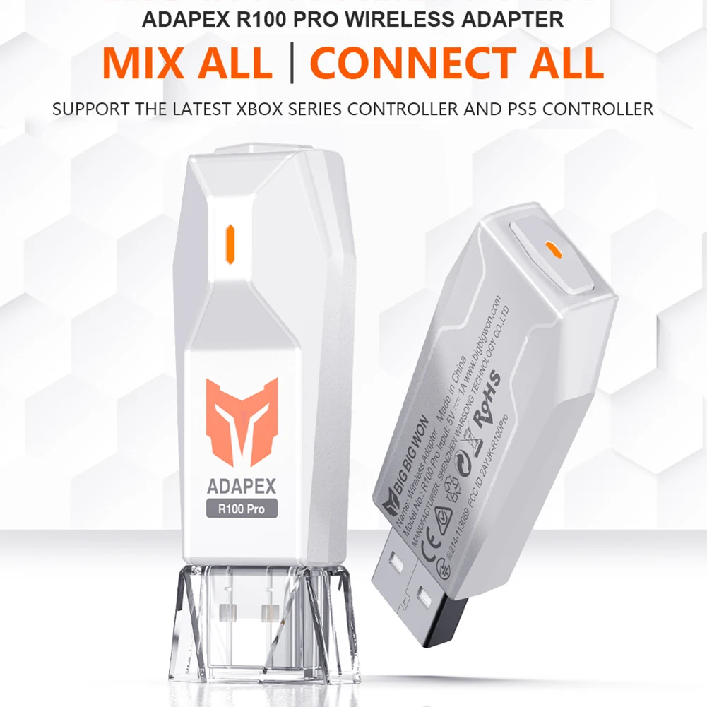 BIGBIG WON R100 Pro adaptador inalámbrico USB para Windows PC Switch PS4 PS5 XBOX One S