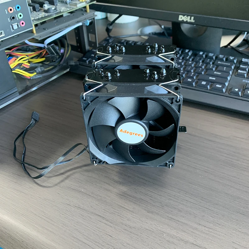 6 tubos de calor CPU enfriador refrigerado por aire 4PIN PWM TDP 170W radiador de procesador de PC para Intel LGA 1700 1200 115X 2011 X99 X79 AMD AM4 AM5 - imagen 4