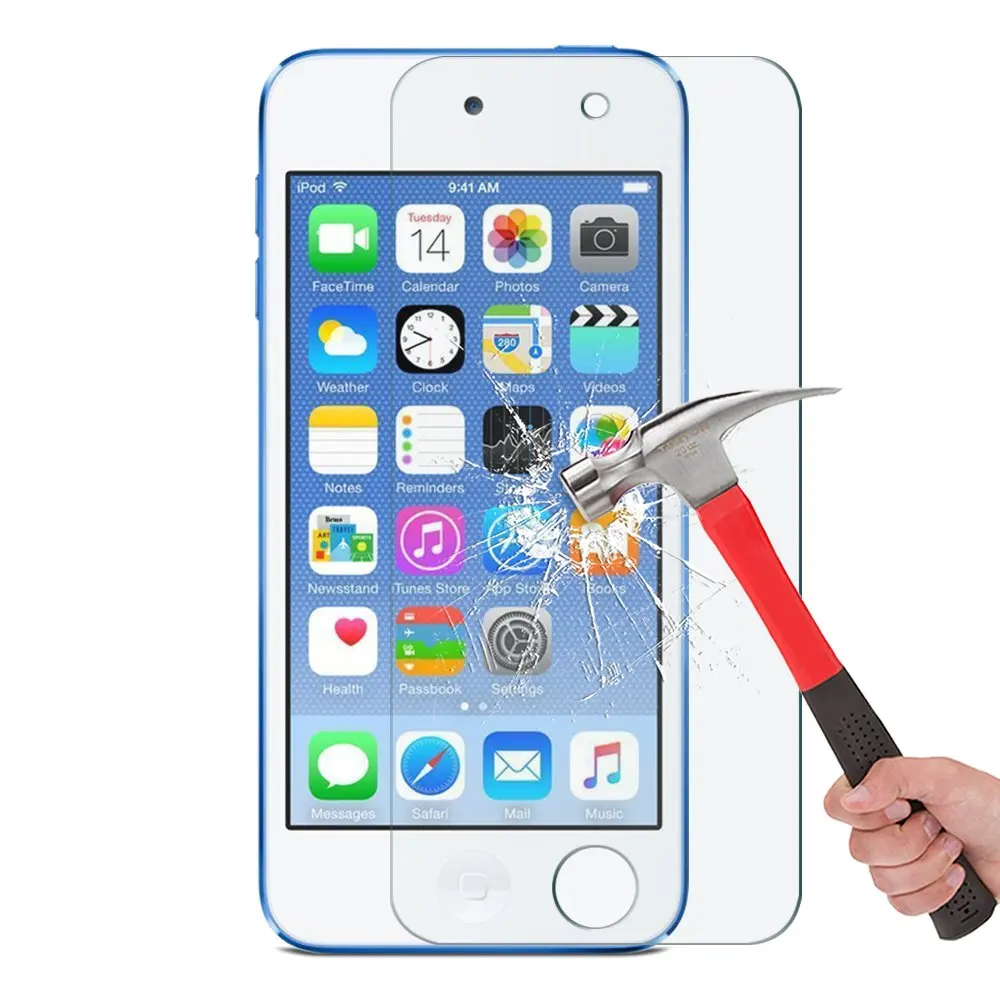 Protector de pantalla de vidrio templado 9H 2.5D para Apple iPod Touch 5/6 para Apple iPod Touch 5th 6th Gen Generation película protectora