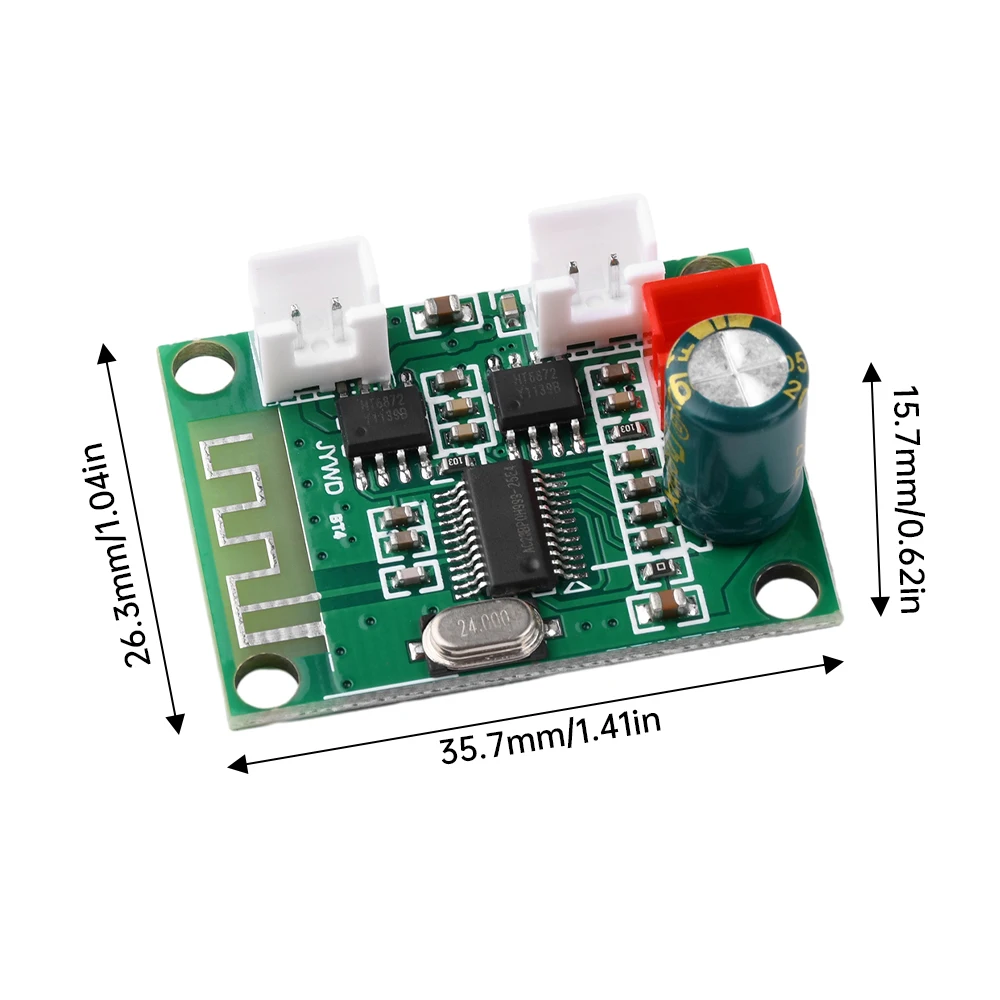 Placa amplificadora DC 3,3-5V, Bluetooth 5,0, entrada de Audio auxiliar, placa amplificadora de potencia, módulo de botones externos de llamadas manos libres - imagen 3