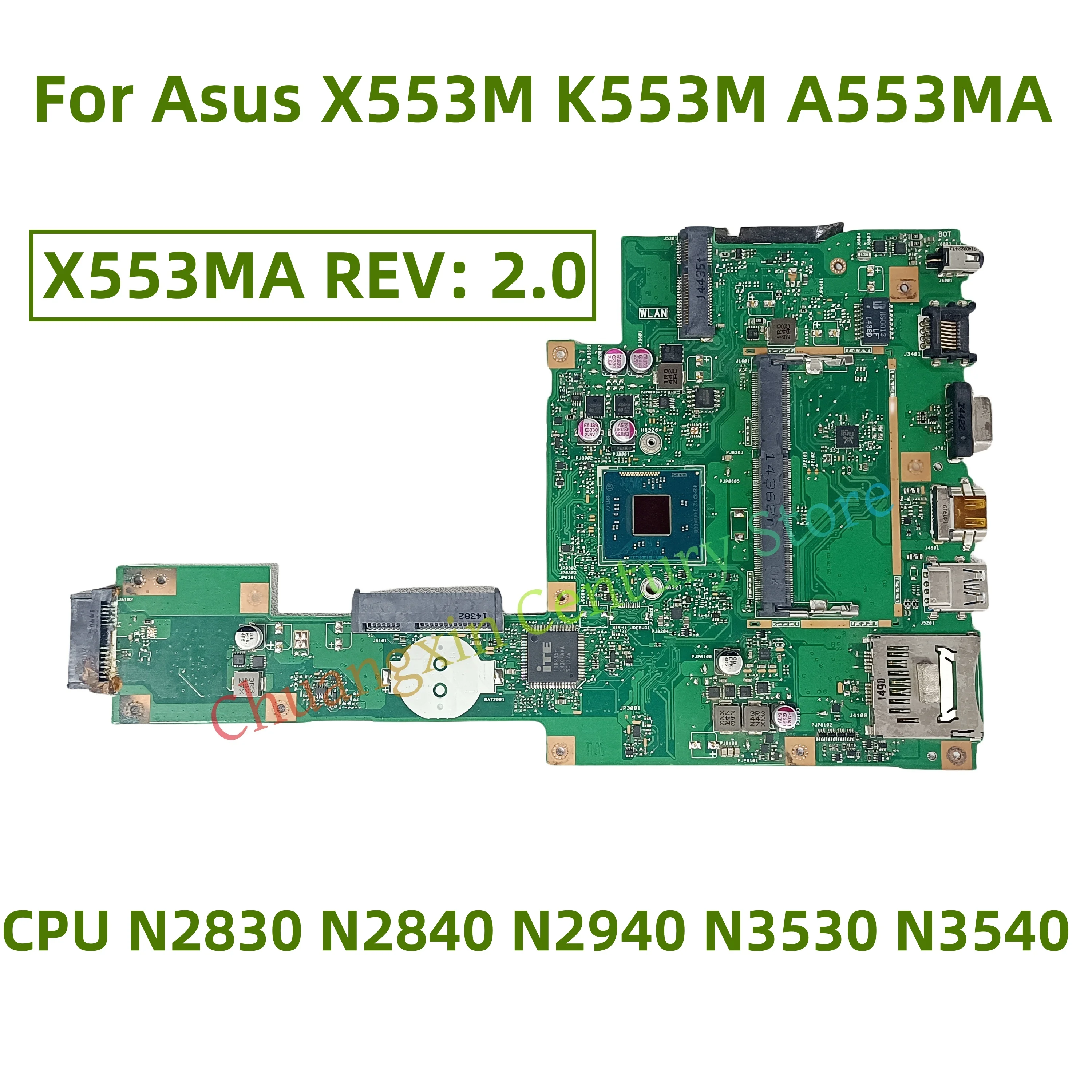 X553MA REV: placa base 2,0 para portátil Asus X553M K553M A553MA D553M F553MA con CPU N2830 N2840 N2940 N3530 N3540 prueba de 100% ok