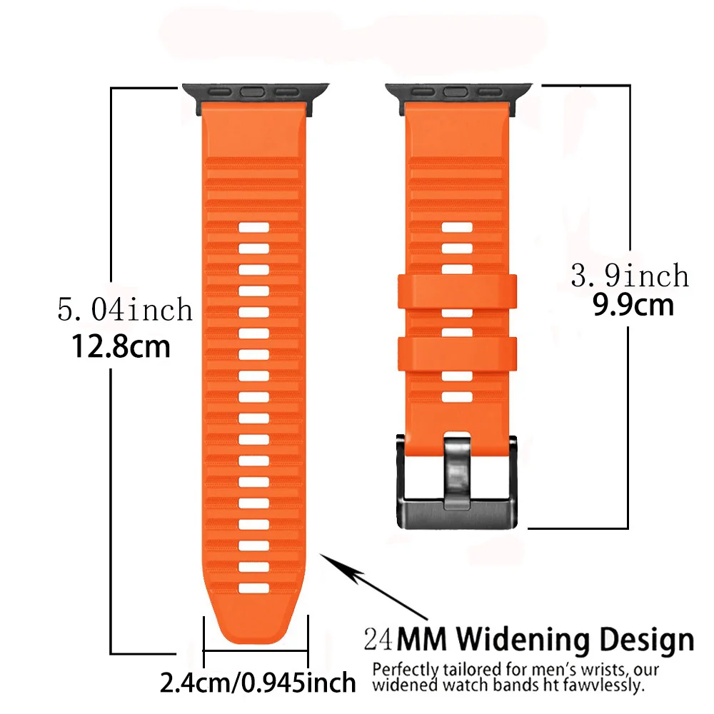 Correa de silicona transpirable para Apple Watch Ultra 2, pulsera de 49mm para Apple Watch Series 11 10 9 8 7 SE 6 5 4 46mm 45mm 44mm 42mm - imagen 3