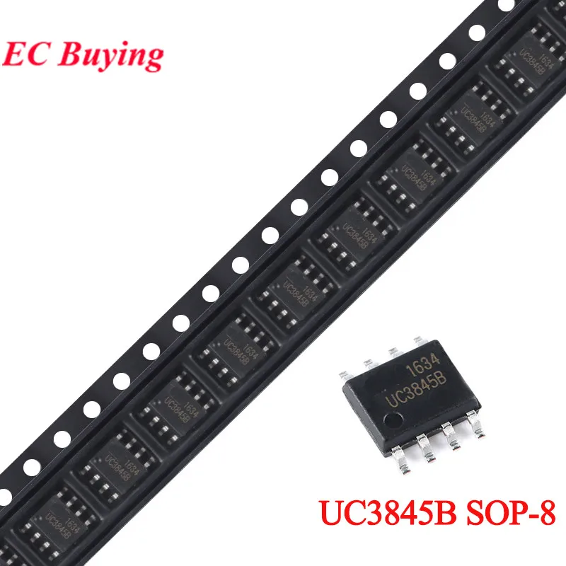 Controlador de piezas sin conexión, convertidor de Chip IC, nuevo y Original, UC3845B SOP-8 UC3845 3845 3845B SOP8 PWM, 10 DC-DC/1 unidad