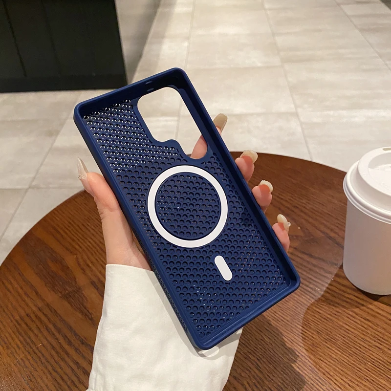 Para Samsung Galaxy S25 S24 S23 funda Ultra magnética ELVEV Anti-caída dura PC panal refrigeración succión cubierta de teléfono - imagen 3