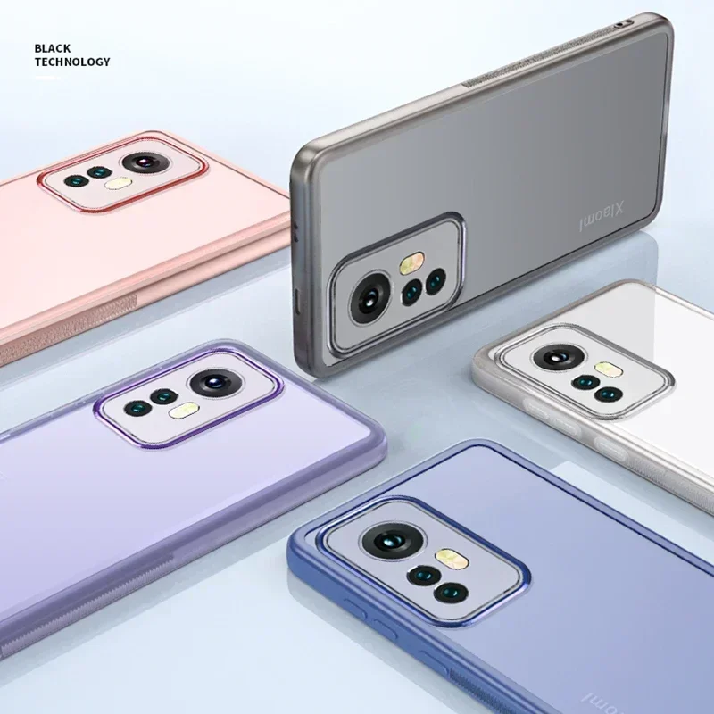 Funda de teléfono de silicona suave para Xiaomi 12 12S 12X 12T Pro 5G, protector de cámara completa con película de lente, funda móvil, bolsas Xiaomi12 12Pro - imagen 3