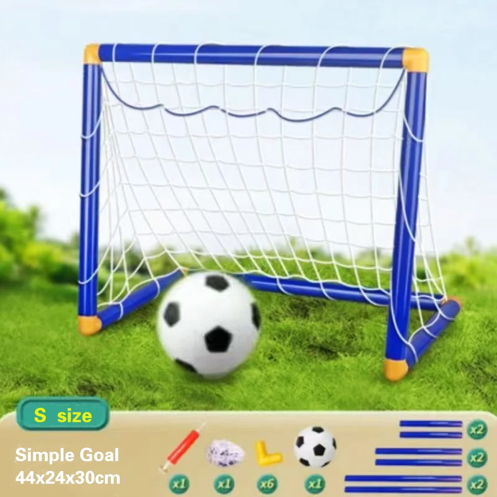 Juego de microportería de fútbol portátil para niños, 44x25cm, con bomba de red y pelota, juguete ligero para interiores y exteriores, para entrenamiento en la playa y el parque - imagen 2