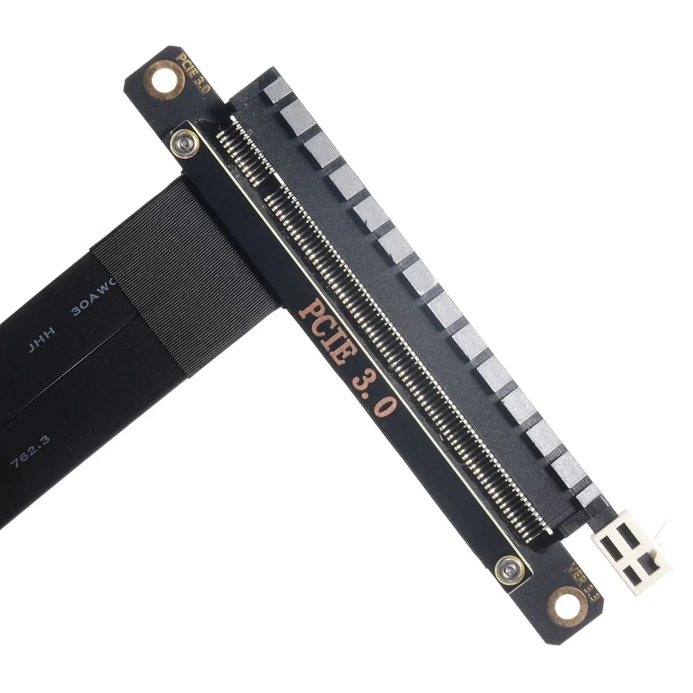 Cable de extensión vertical PCI-E de 4X a 16X, Cable adaptador extensor PCI Express PCIe X4 a X16, 0,05 m - 1m, montaje GPU recto de 180 grados - imagen 4