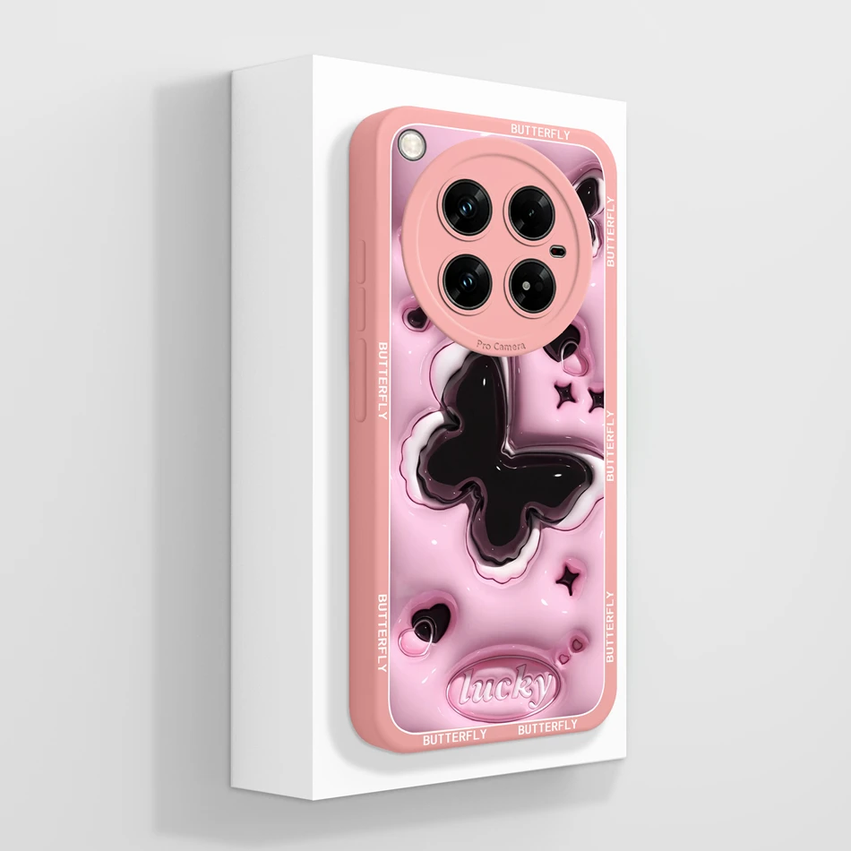 Para Infinix Zero 40 4G 5G Funda de teléfono tinta mariposa carcasa creativa para Infinix Zero40 Funda de silicona líquida suave y suave - imagen 5