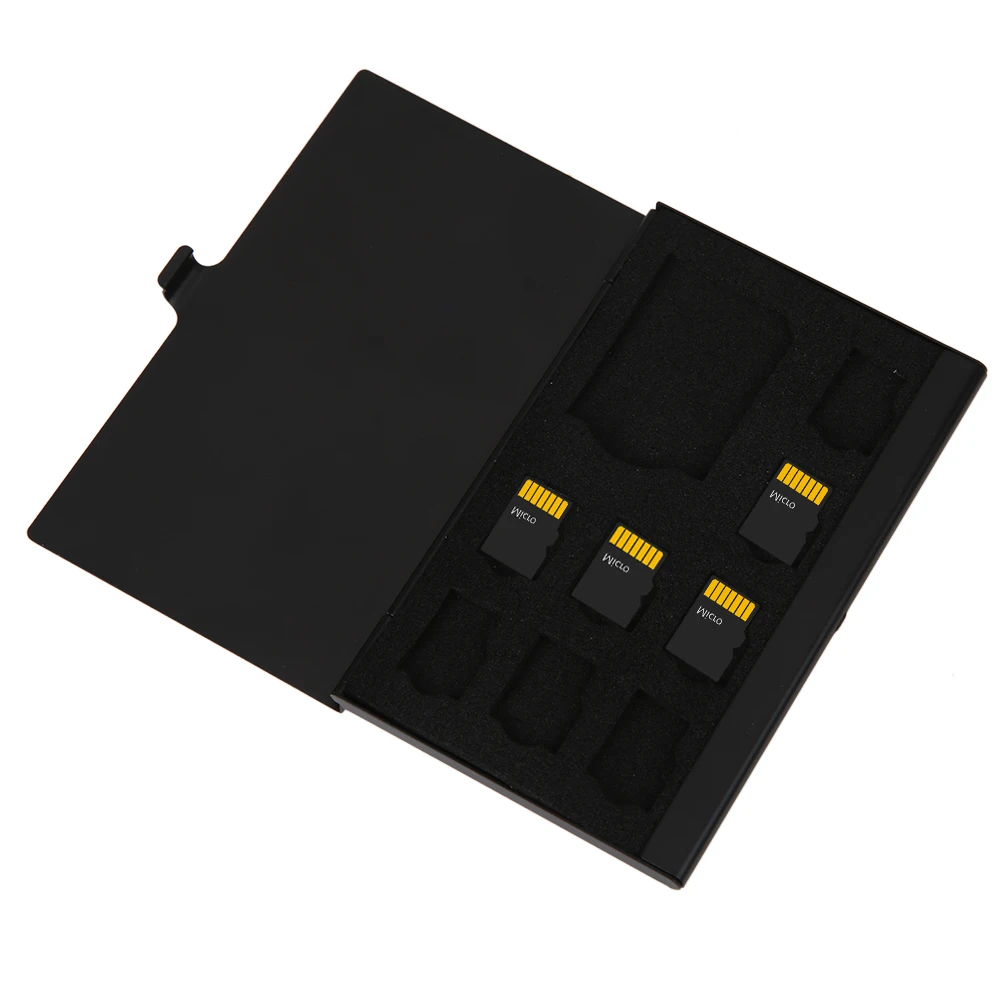 Soporte para tarjetas SD 1SD + 8TF, caja de almacenamiento de Pin, estuche de 9 piezas para tarjeta de memoria SD/ SIM/TF, bolsa de caja - imagen 2