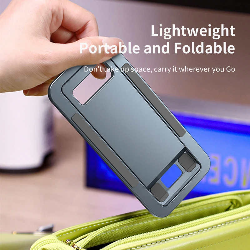 CABLETIME-soporte portátil para teléfono móvil, aleación de aluminio, plegable, regulación continua, ligero, fácil de llevar, D3 - imagen 5