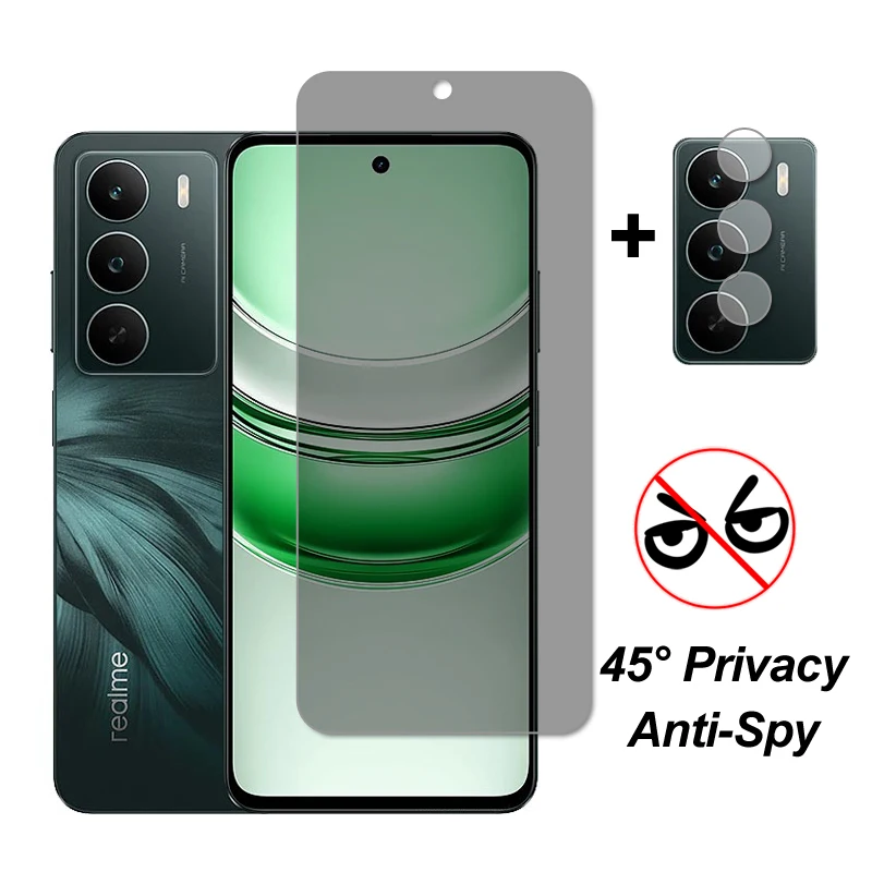 Para Realme C71 vidrio Realme C71 4G Protector de pantalla privacidad vidrio templado película protectora de lente de cámara de teléfono para Realme C71 4G