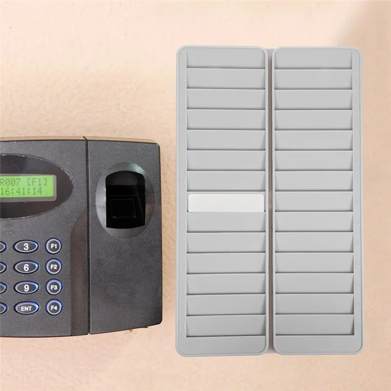 AU33-Tarjetero de asistencia Tarjetero perforado Tarjetas de visita con múltiples ranuras Ganizer Colgante de pared - imagen 3