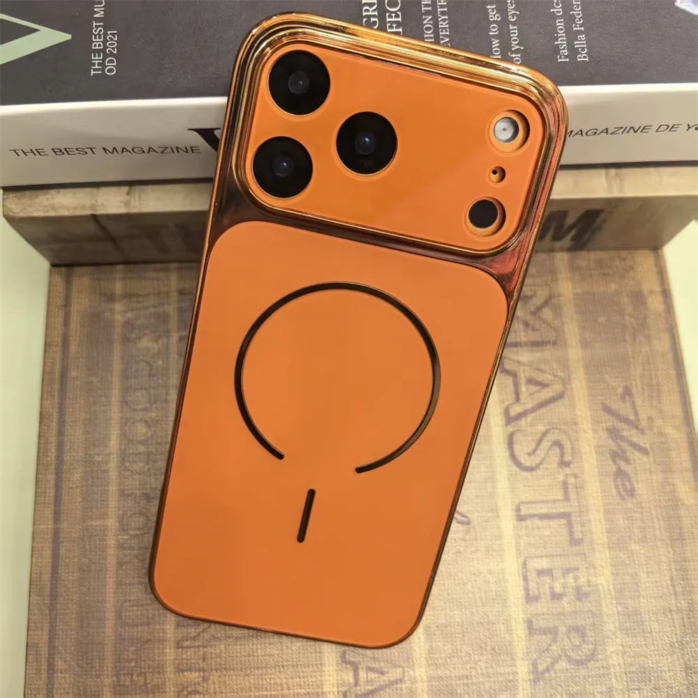 Funda de lujo AG mate con ventana grande para iPhone 17 Air 16 15 14 13 Pro Max Plus para cubierta de teléfono con revestimiento de carga inalámbrica Magsafe - imagen 5