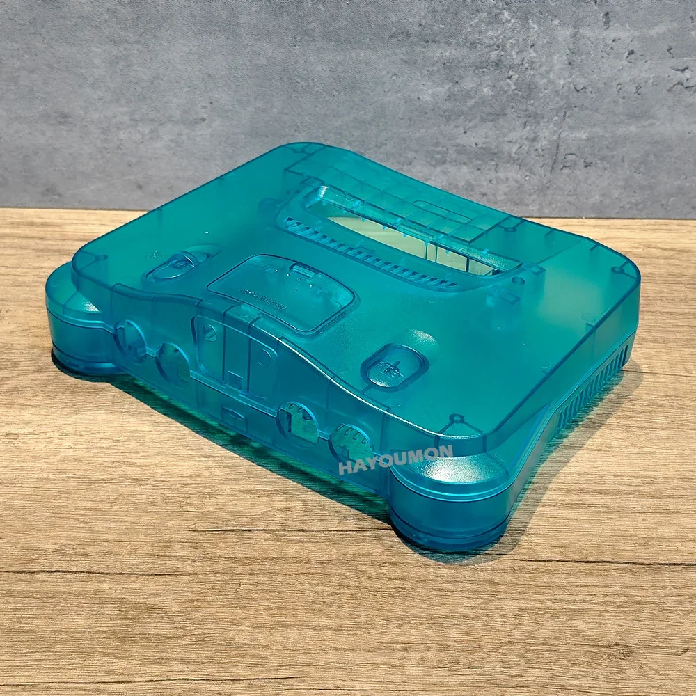 Nueva carcasa de repuesto azul hielo, carcasa translúcida Compatible con consola de videojuegos Retro N64, caja transparente de 12 colores - imagen 2