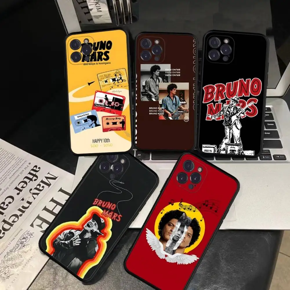 Funda de teléfono Bruno Mars para iPhone 16 15 14 13 12 Mini 11 Pro XS Max X XR SE 6 7 8 Plus funda de silicona suave