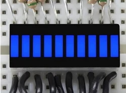 Barra gráfica LED 1815 de 10 segmentos azul