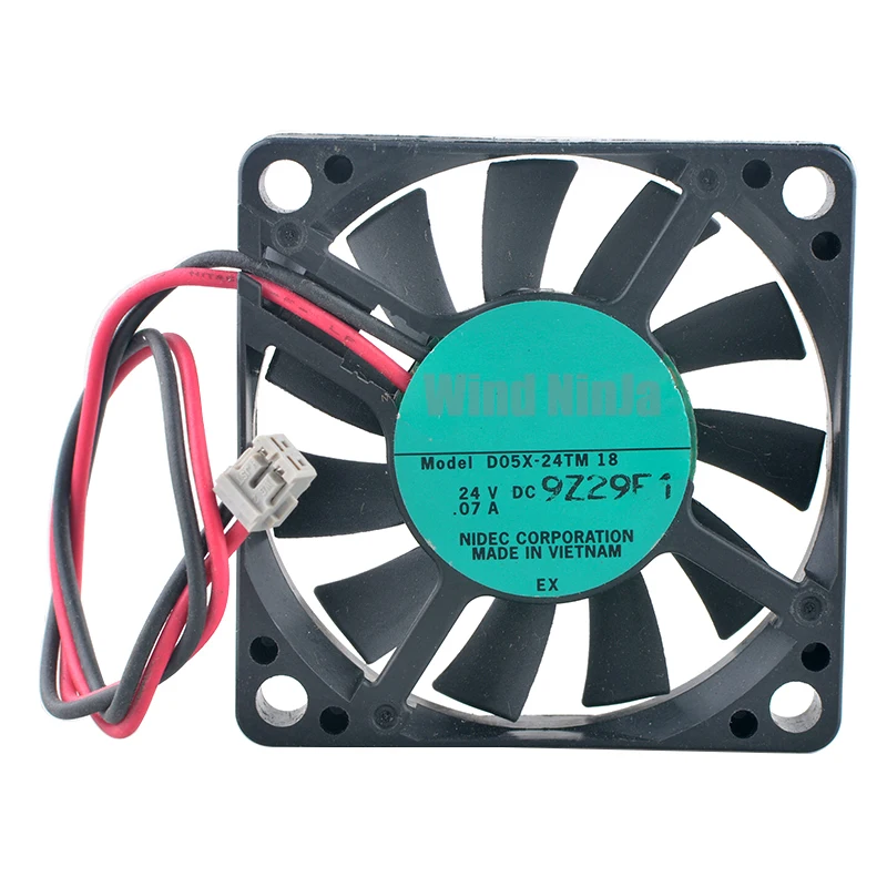 Nuevo D05X-24TM 5cm 50mm ventilador de flujo Axial 50x50x10mm DC24V 0.07A ventilador de refrigeración de 2 pines para fuente de alimentación del convertidor de frecuencia - imagen 3