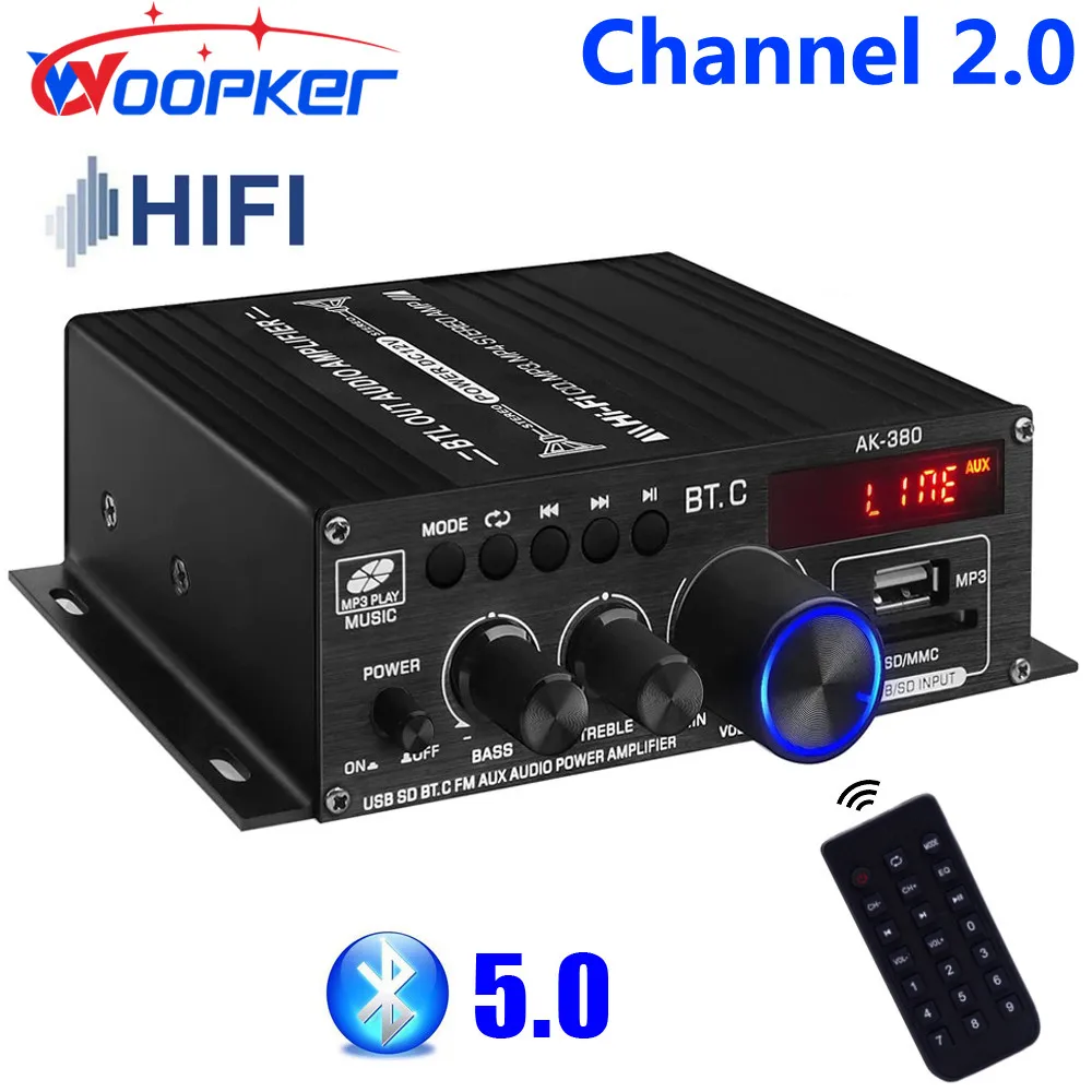 Amplificador Bluetooth HIFI 2.0 para Coche y Hogar 12V