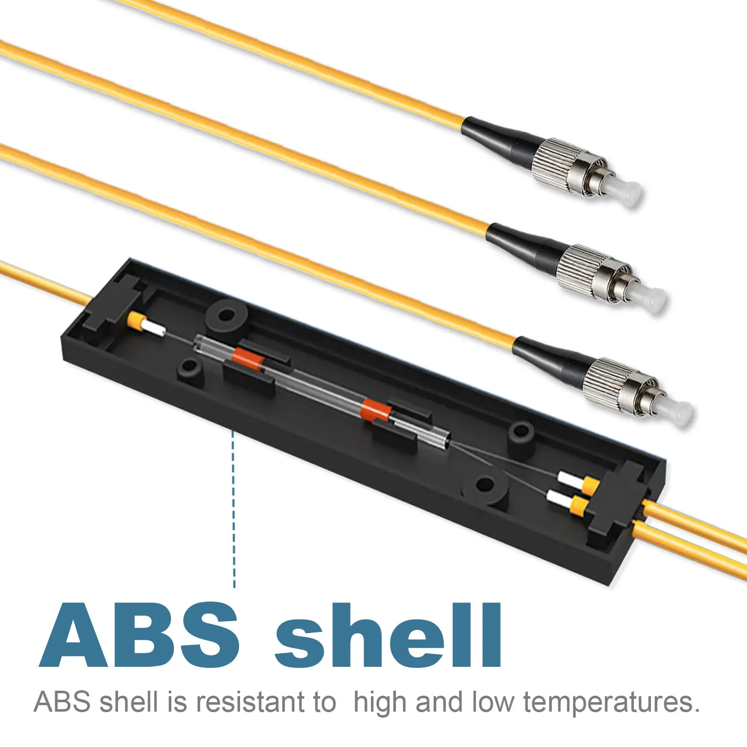 Divisor de Cable de fibra óptica 1x2 FC UPC PLC con acoplador de cableado de relación 50:50 de canal de distribución 1 a 2 para sistema GPON,FTTH,CATV - imagen 4