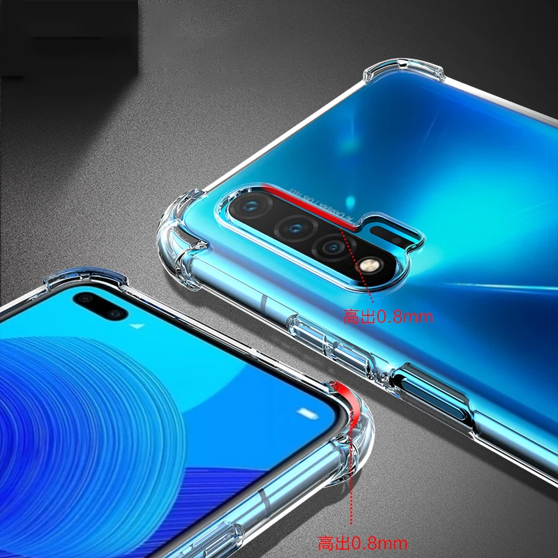 Funda de teléfono con Airbag transparente ultrafina para Huawei Nova 6 5 5i 5T 5z 4 4e 3 3i 2 2S Plus SE, funda suave de cristal TPU a prueba de golpes Nova5T - imagen 3