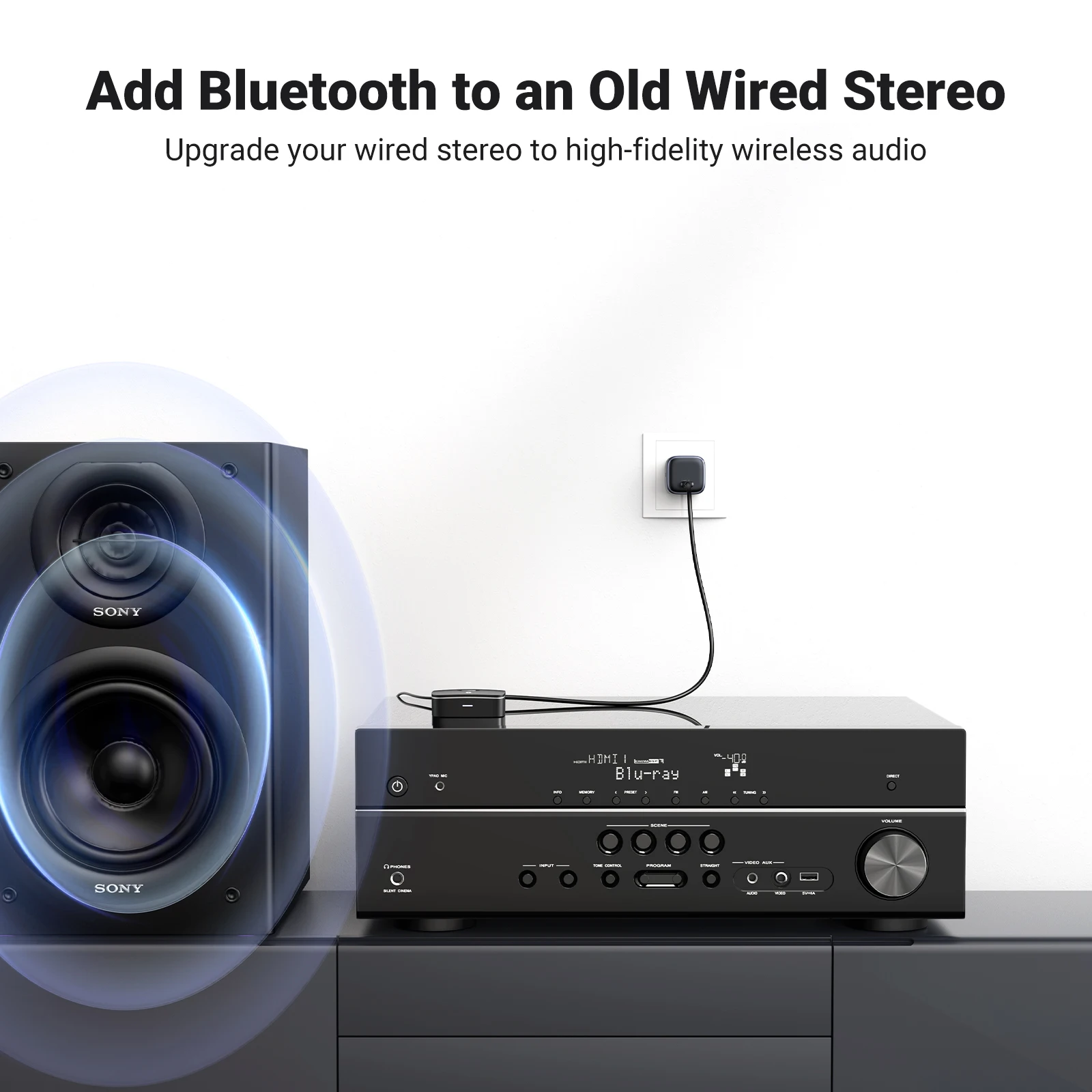 【RU】 UGREEN Bluetooth 5.1 Música inalámbrica Auido 3,5 mm RCA aptX HD Música de baja latencia Bluetooth 5.0 Sonido 3,5 mm 2RCA - imagen 5