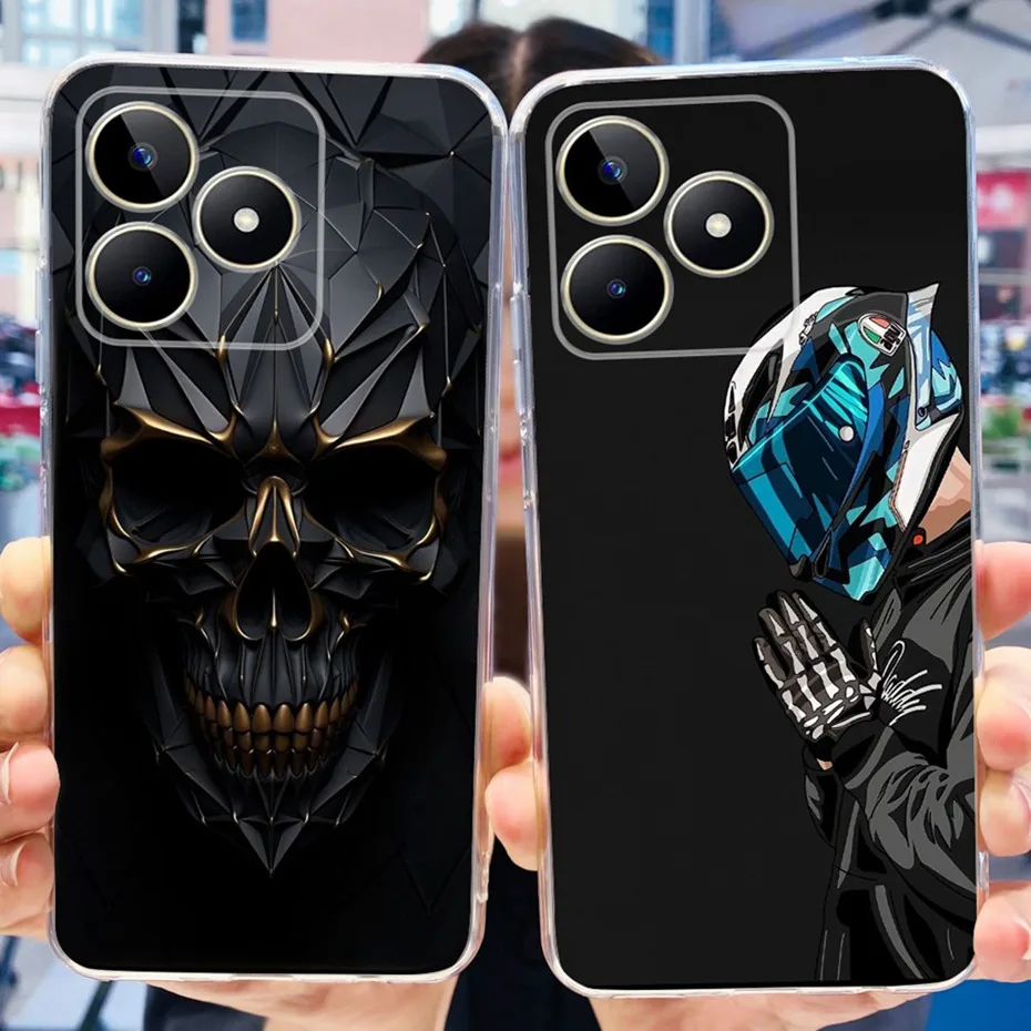 Para Realme Note 50 RMX3834 funda con patrón de estilo Metal de dragón a la moda para Realme Note50 fundas de teléfono de silicona suave TPU - imagen 2
