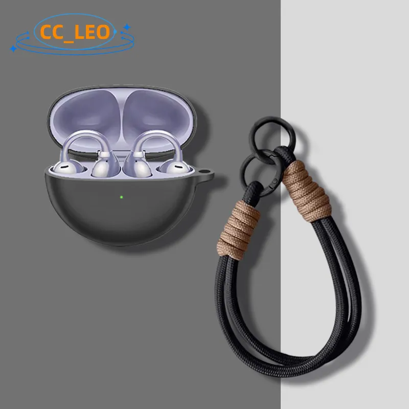 Funda con Clip para auriculares Honor Choice, funda suave de silicona adecuada para Honor Choice, funda protectora con Clip para auriculares, colgante con cordón - imagen 2