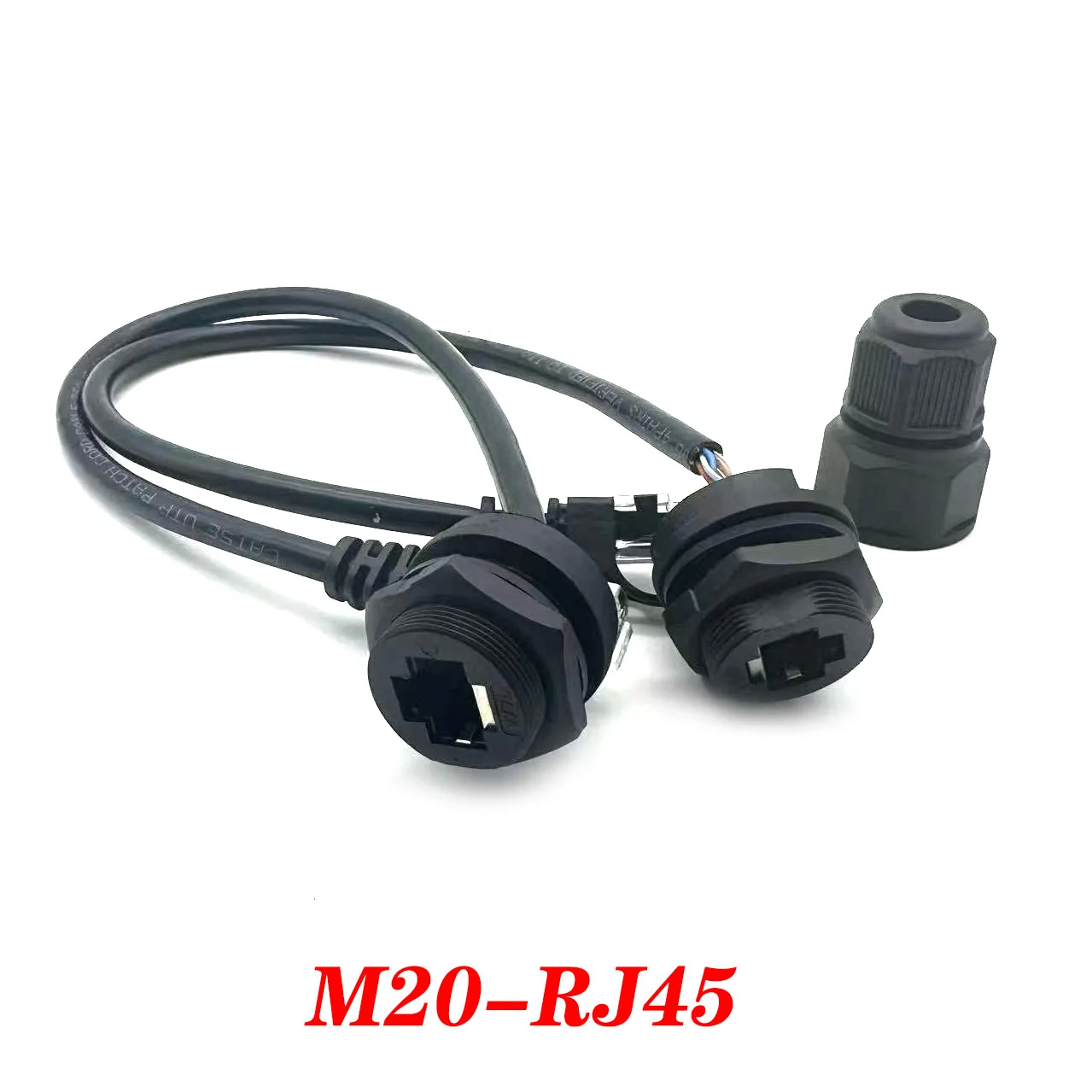 Conector de Cable de red CAT6A a prueba de agua, señal de datos CAT5E, junta Base hembra, Terminal montado RJ45, enchufe de Panel IP67 M20 - imagen 3