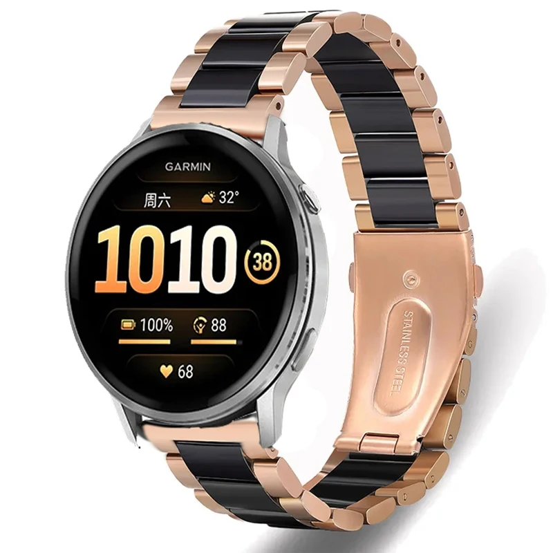 Correa de reloj de cerámica de lujo para Garmin Venu 2, 3, 4, 45mm, correa de Metal de 22mm para Garmin Forerunner 255 265 745 965 970 745 570 - imagen 3
