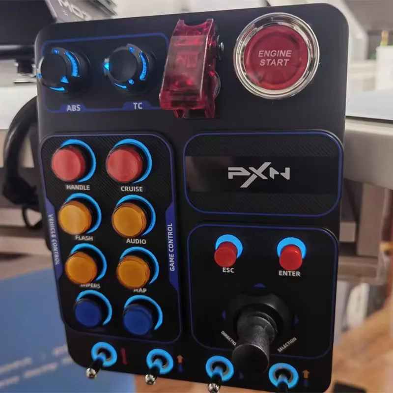Simulador de carreras PXN CB1, caja de Control Central, caja de Control de llave multifuncional, RGB, simulador de camión EURO personalizado, juego de carreras ﻿ - imagen 5