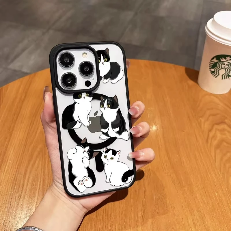 Funda de teléfono acrílica magnética Tiny Rose para iPhone 15 14 16 17 Pro Max 13 12 11 Plus 17 Air funda protectora de cuerpo de cobertura completa - imagen 4