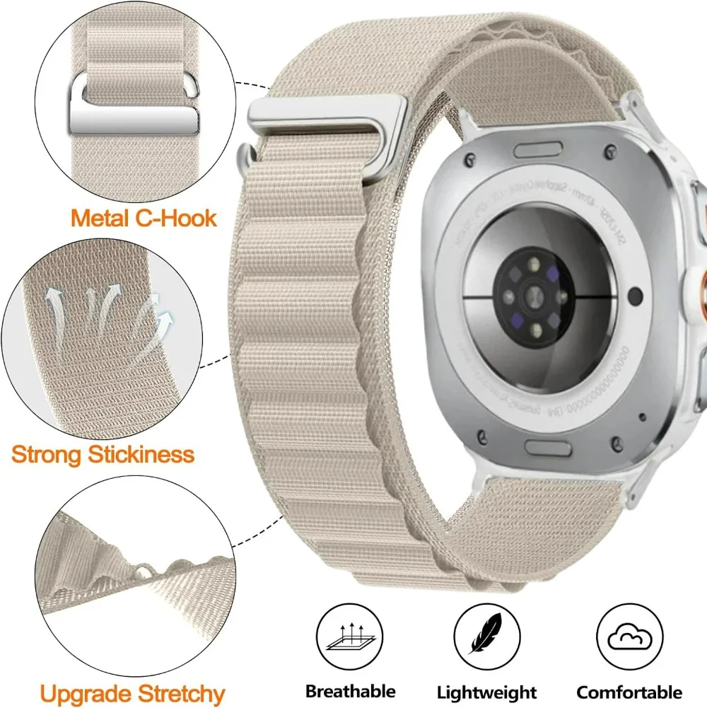 Alpine Loop correa para Samsung Galaxy Watch Ultra 47mm, pulsera deportiva de nailon, accesorios para Samsung Galaxy Ultra - imagen 3