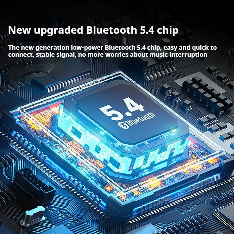 Nuevos auriculares Bluetooth de larga resistencia, auriculares con sonido envolvente, auriculares inalámbricos LED, auriculares deportivos para juegos con banda para el cuello, auriculares impermeables - imagen 5