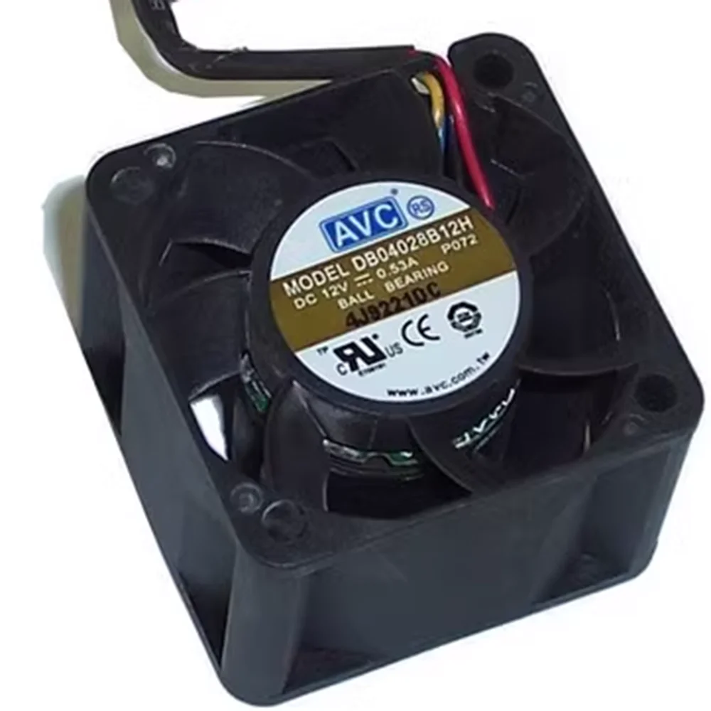 Ventilador de refrigeración para AVC DB04028B12H P154 DC 12V 0.53A 4 cables conector de 4 pines 80mm 40x40x28mm
